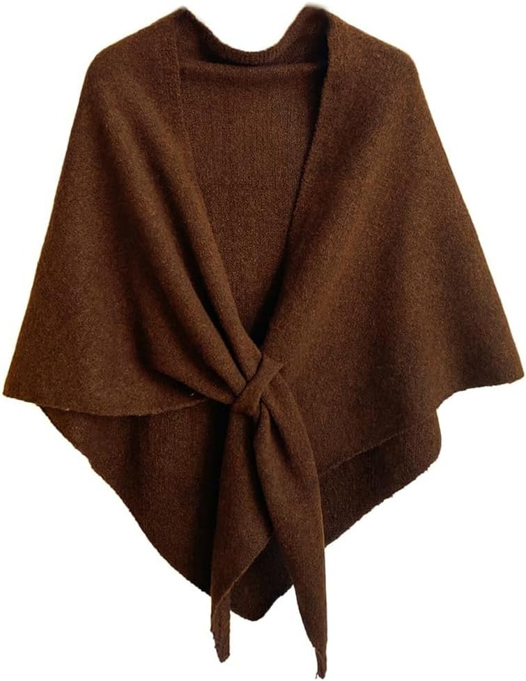 Upbull Winter Shawl Wraps Women Knitted Shawls and Wraps Cardigan Cape Wool Pashmina Shoulder Top Sweater Shawl Scarf 2025 - Image 1